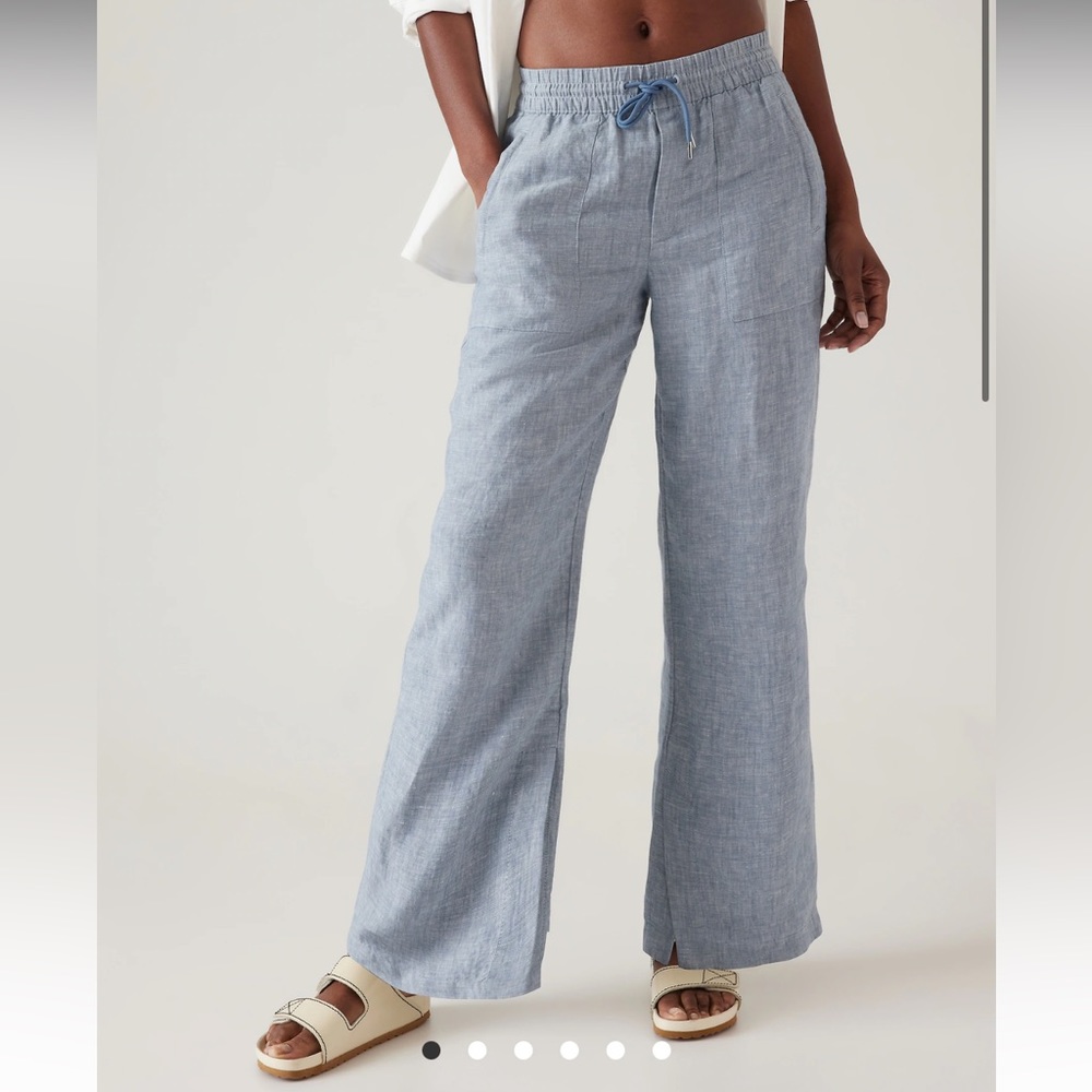 Athleta Retreat Linen Wide Leg Pant